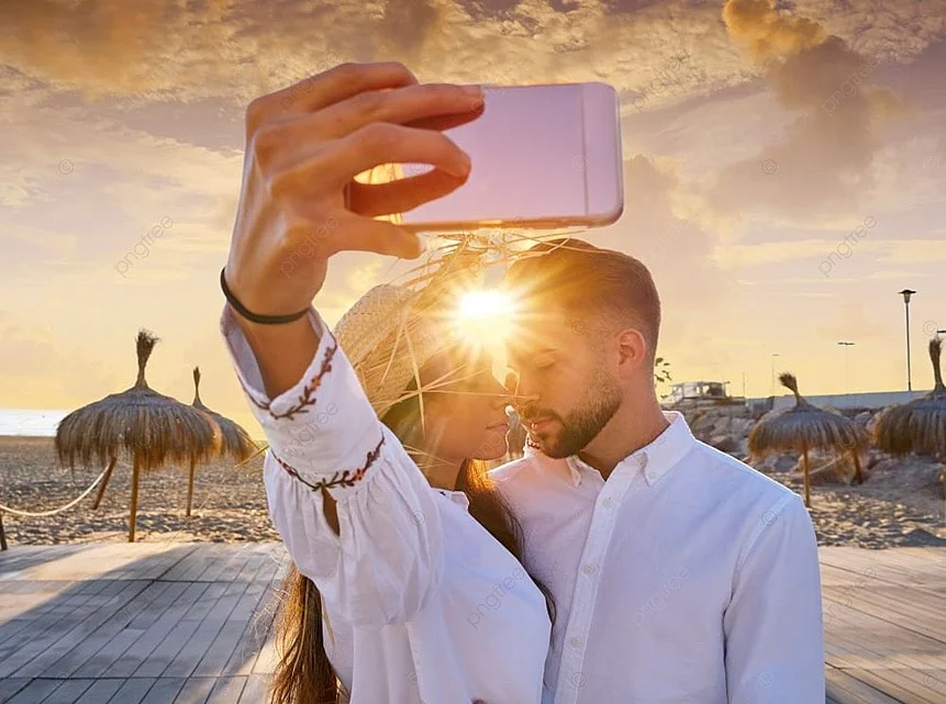 https://png.pngtree.com/thumb_back/fw800/background/20230216/pngtree-couple-young-selfie-photo-in-beach-together-vacation-sunrise-at-spain-image_1592195.jpg